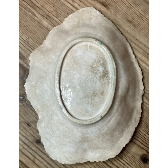 Rare Antique 1770-1820 English Whieldon Creamware Begonia Leaf Bowl Dish
